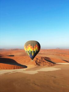Balloon approaching vlei portrait